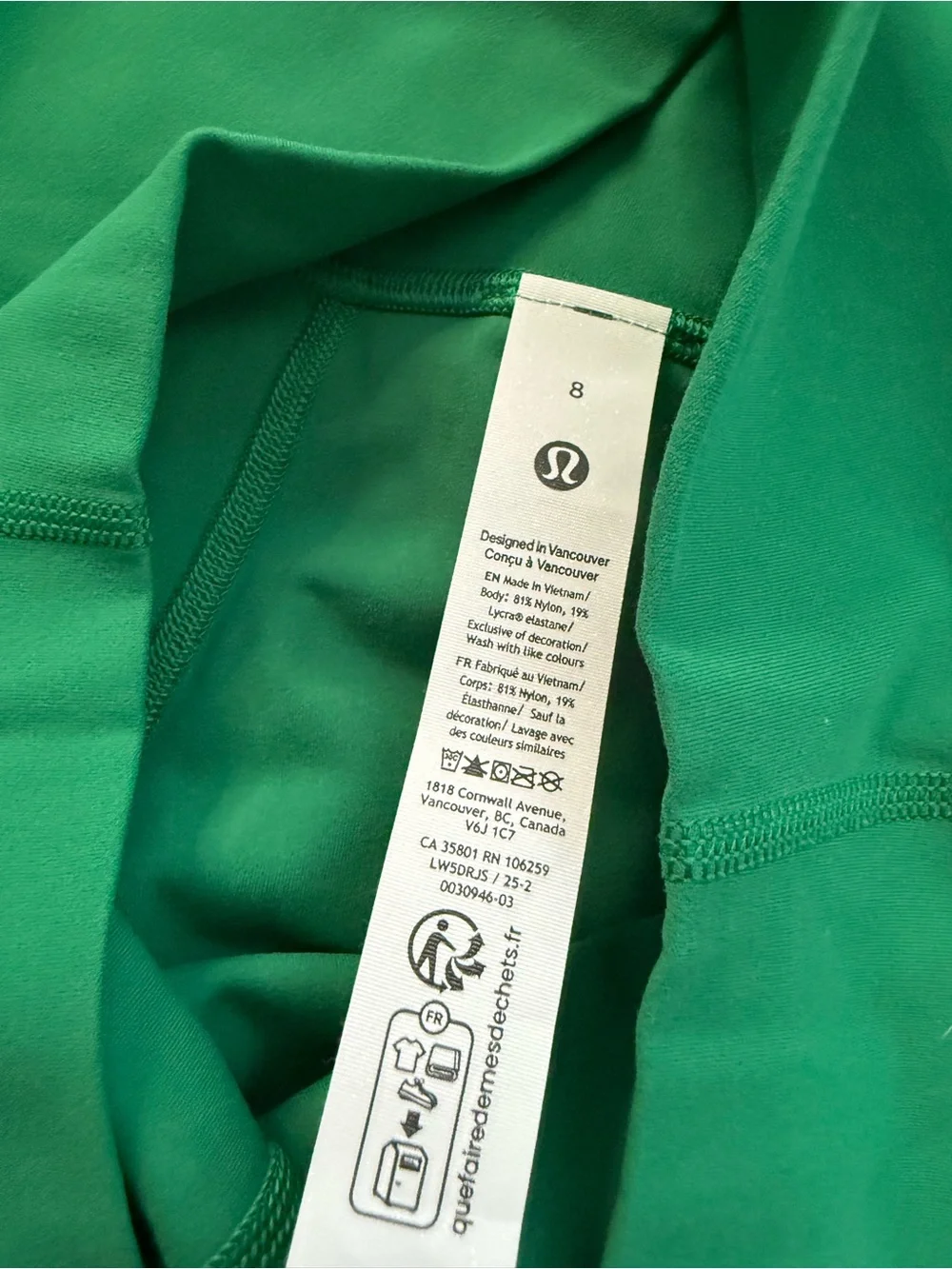 NWT Lululemon Align High-Rise Pant 25” Raceway Green